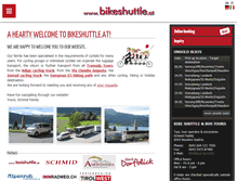 Tablet Screenshot of bikeshuttle.at